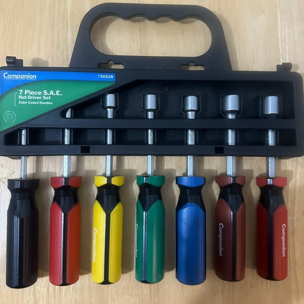 7 Piece S.A.E. Nut Driver Set - Multi-Color